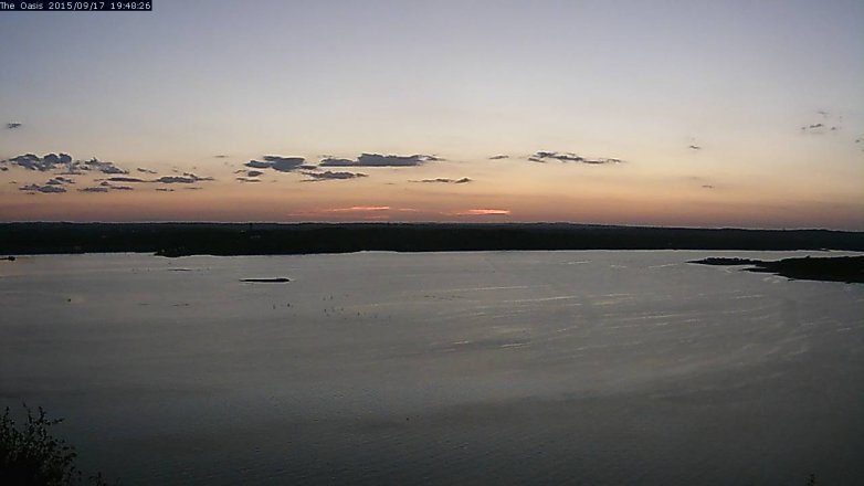 Lake Travis webcam, September 17, 2015 6:55 PM CT