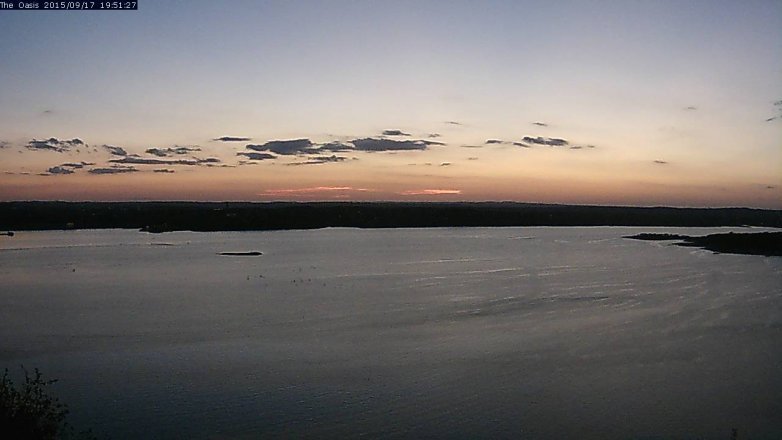 Lake Travis webcam, September 17, 2015 7:00 PM CT