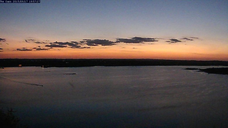 Lake Travis webcam, September 17, 2015 7:05 PM CT