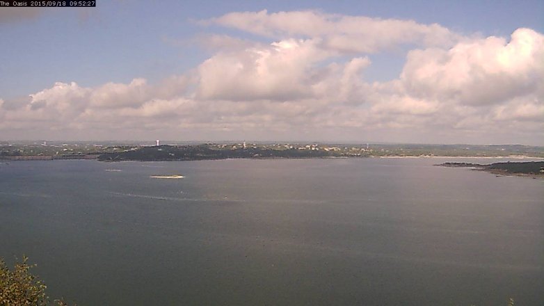 Lake Travis webcam, September 18, 2015 9:00 AM CT