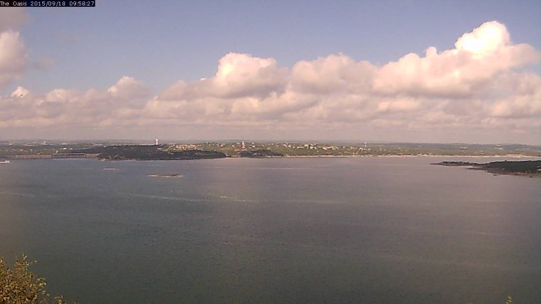Lake Travis webcam, September 18, 2015 9:05 AM CT