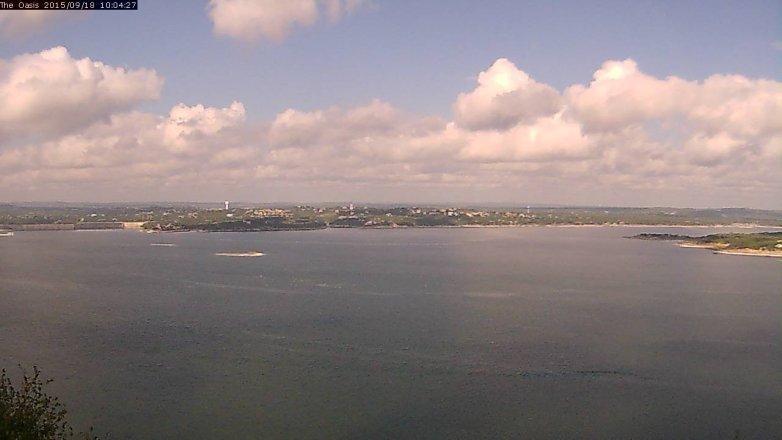Lake Travis webcam, September 18, 2015 9:10 AM CT