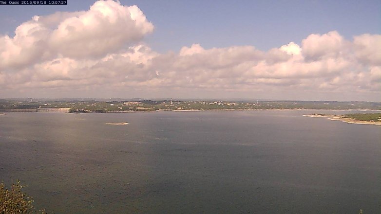 Lake Travis webcam, September 18, 2015 9:15 AM CT