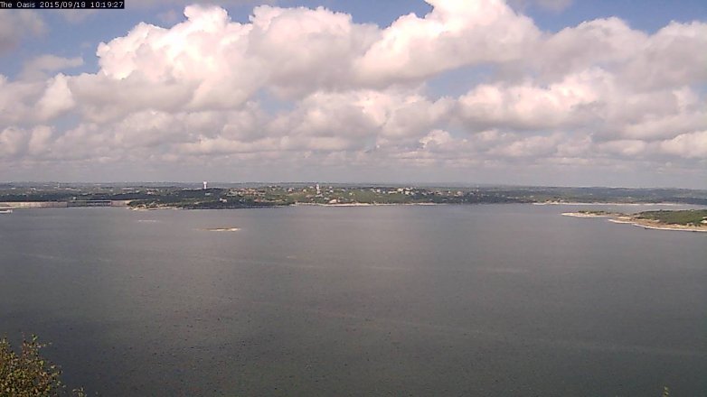 Lake Travis webcam, September 18, 2015 9:25 AM CT