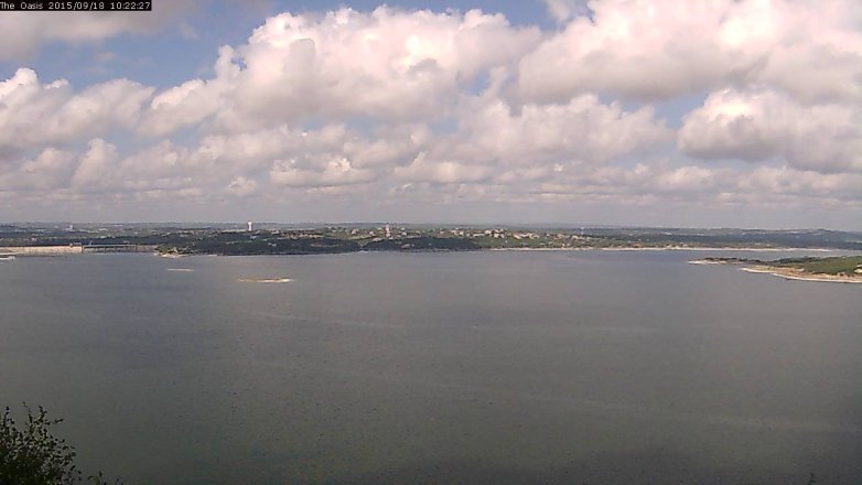 Lake Travis webcam, September 18, 2015 9:30 AM CT
