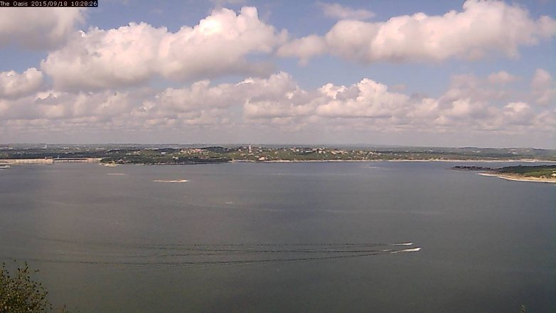Lake Travis webcam, September 18, 2015 9:35 AM CT