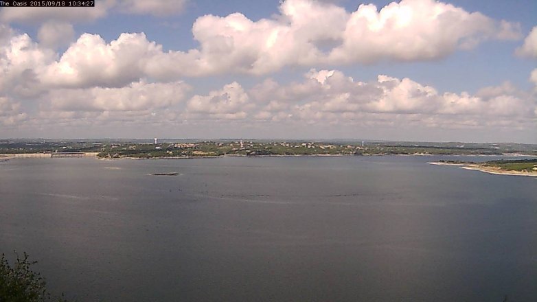 Lake Travis webcam, September 18, 2015 9:40 AM CT