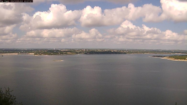 Lake Travis webcam, September 18, 2015 9:45 AM CT