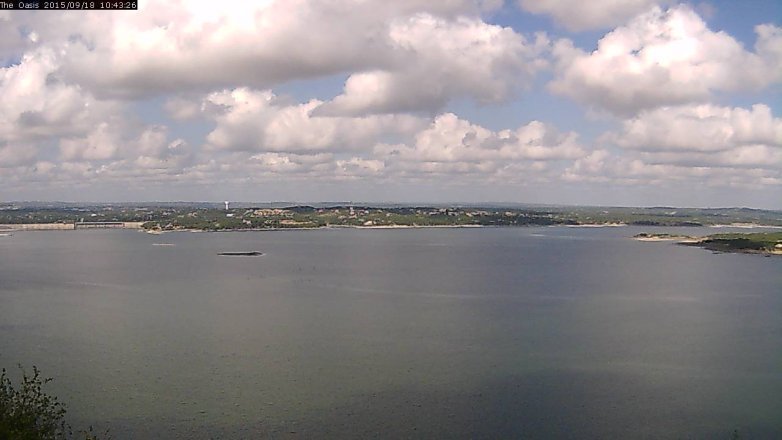 Lake Travis webcam, September 18, 2015 9:50 AM CT