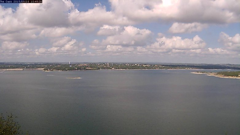 Lake Travis webcam, September 18, 2015 9:55 AM CT