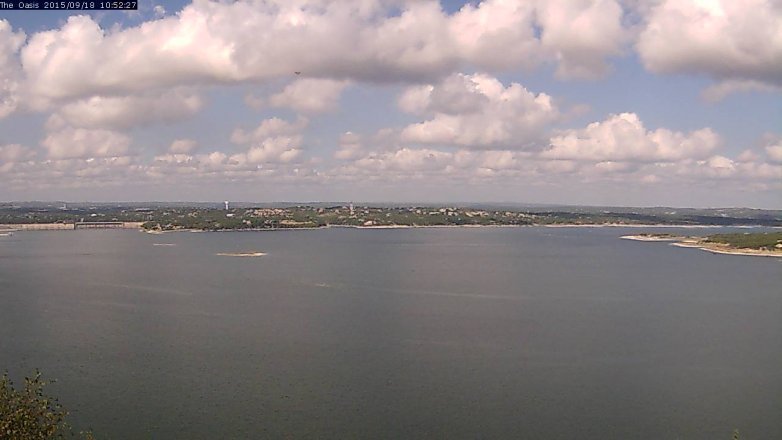 Lake Travis webcam, September 18, 2015 10:00 AM CT