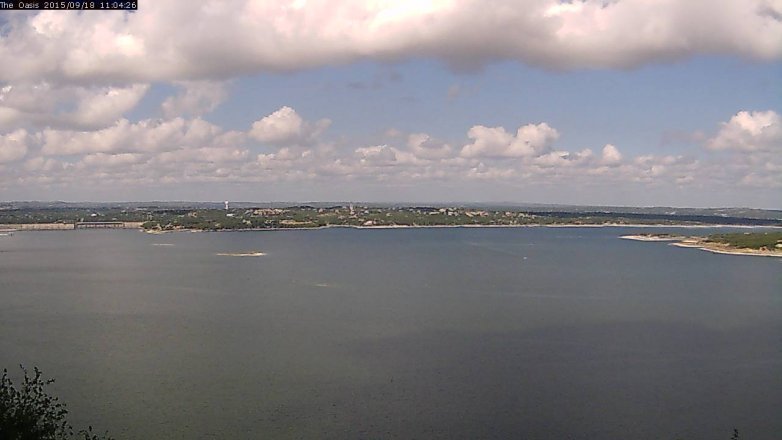 Lake Travis webcam, September 18, 2015 10:10 AM CT