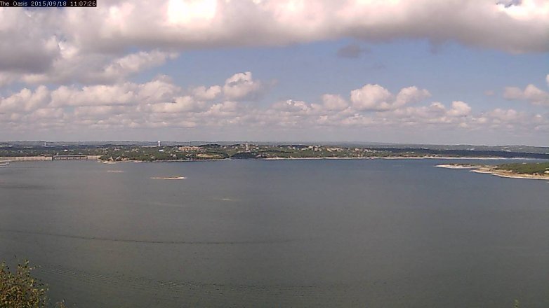 Lake Travis webcam, September 18, 2015 10:15 AM CT