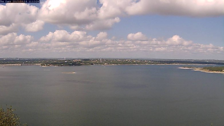 Lake Travis webcam, September 18, 2015 10:20 AM CT