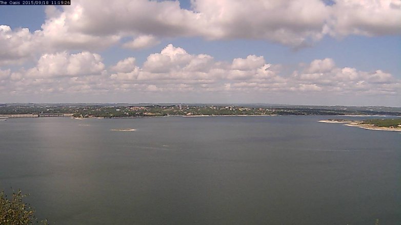 Lake Travis webcam, September 18, 2015 10:25 AM CT
