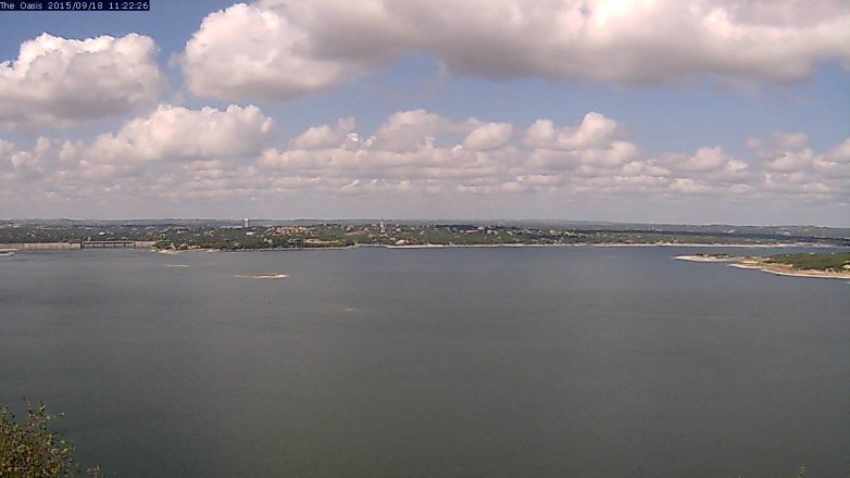 Lake Travis webcam, September 18, 2015 10:30 AM CT