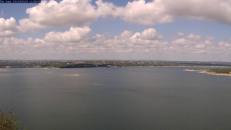 Lake Travis webcam, September 18, 2015 10:35 AM CT