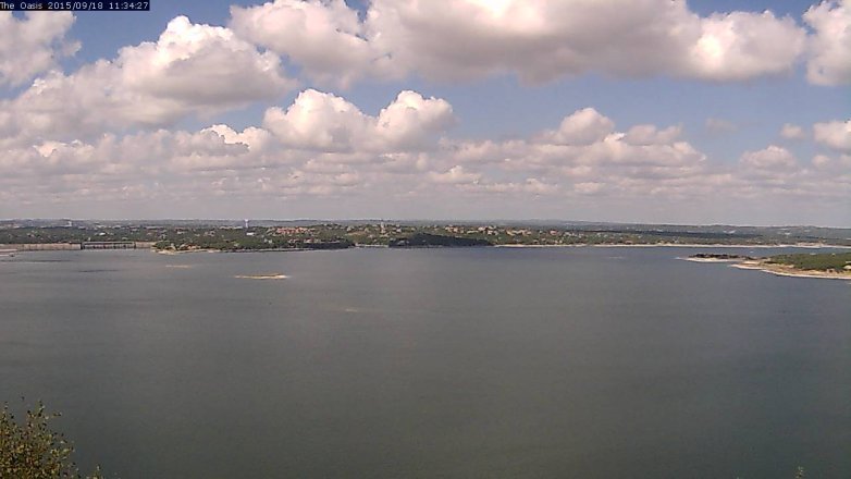 Lake Travis webcam, September 18, 2015 10:40 AM CT