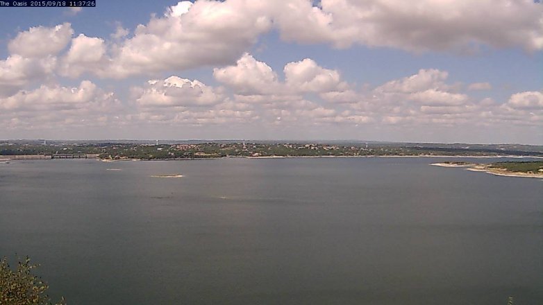 Lake Travis webcam, September 18, 2015 10:45 AM CT