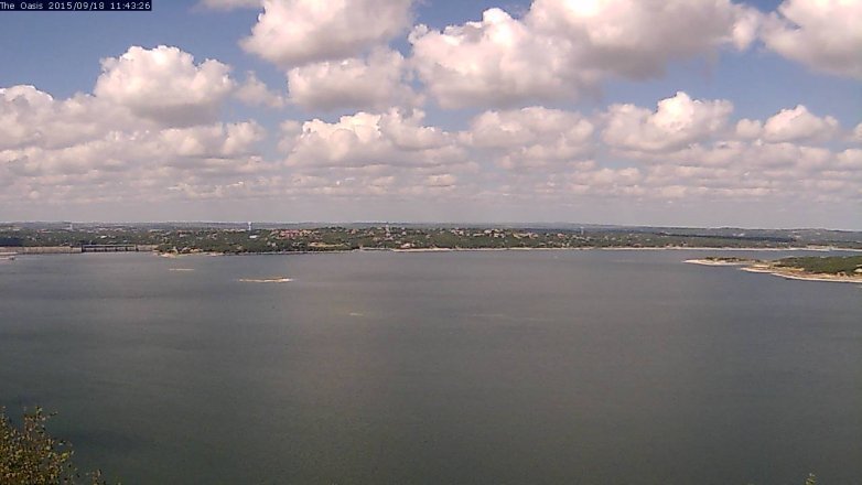 Lake Travis webcam, September 18, 2015 10:50 AM CT