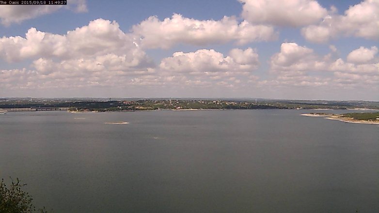 Lake Travis webcam, September 18, 2015 10:55 AM CT
