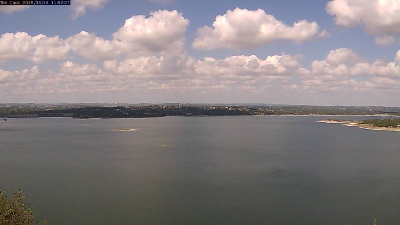 Lake Travis webcam, September 18, 2015 11:00 AM CT