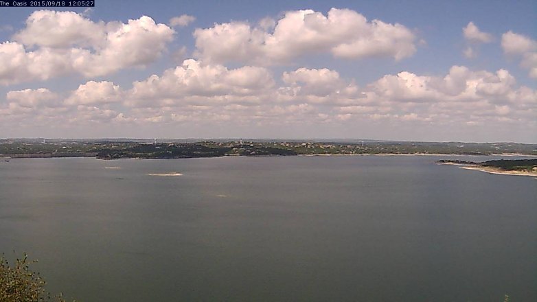 Lake Travis webcam, September 18, 2015 11:10 AM CT