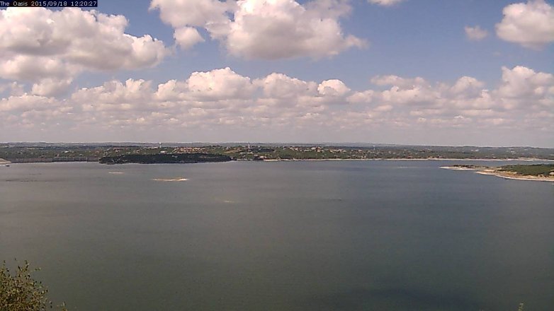 Lake Travis webcam, September 18, 2015 11:25 AM CT
