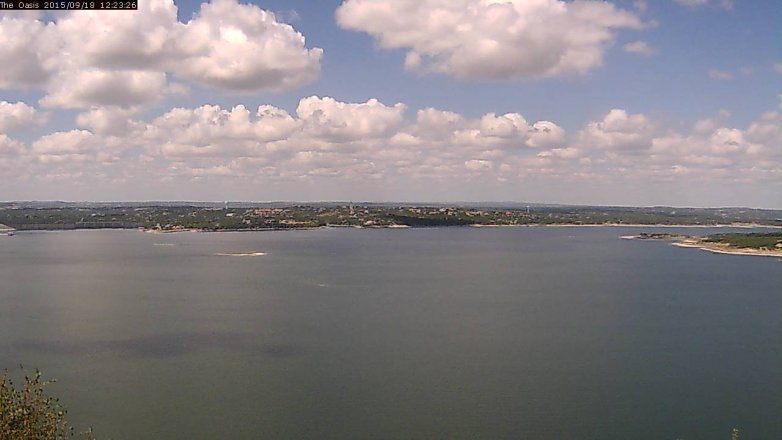 Lake Travis webcam, September 18, 2015 11:30 AM CT