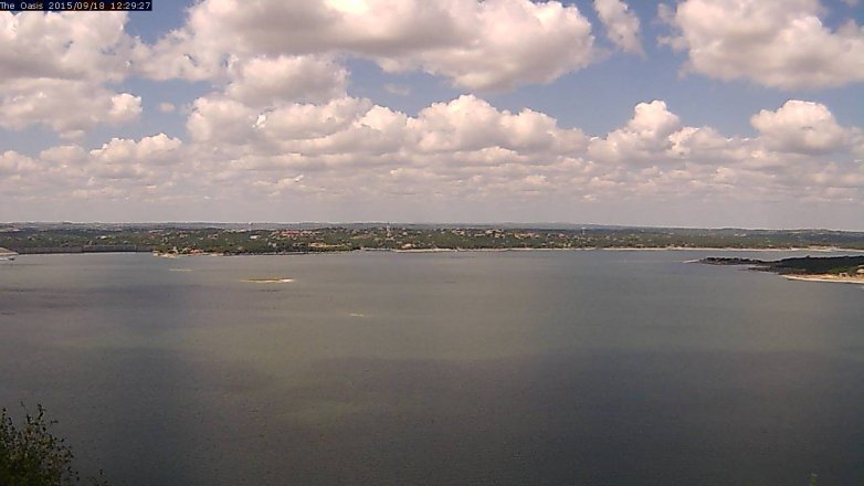 Lake Travis webcam, September 18, 2015 11:35 AM CT