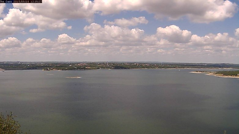 Lake Travis webcam, September 18, 2015 11:40 AM CT