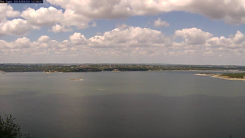 Lake Travis webcam, September 18, 2015 11:45 AM CT