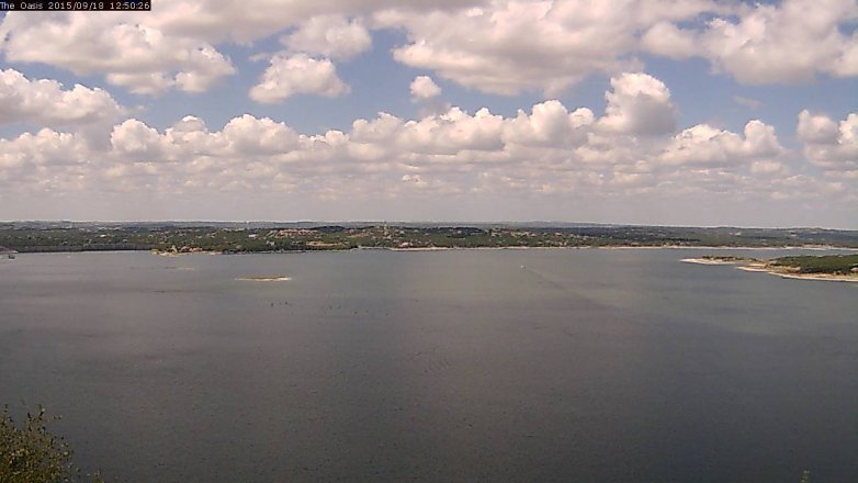 Lake Travis webcam, September 18, 2015 11:55 AM CT