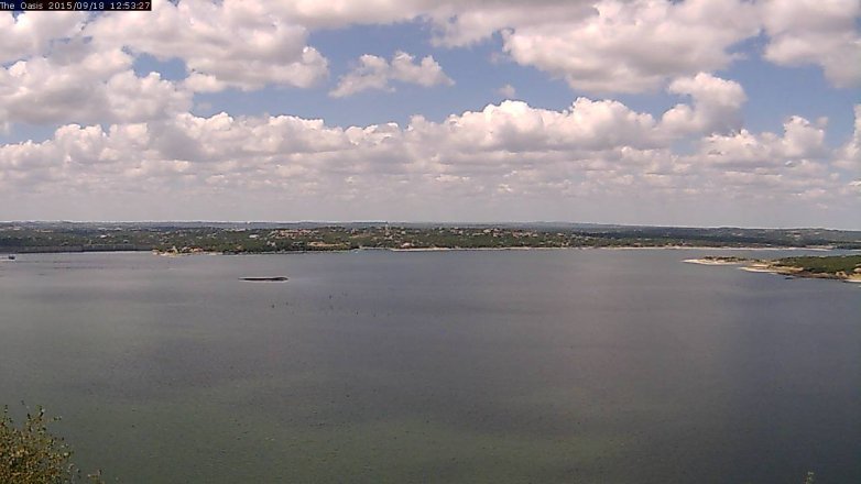 Lake Travis webcam, September 18, 2015 12:00 PM CT