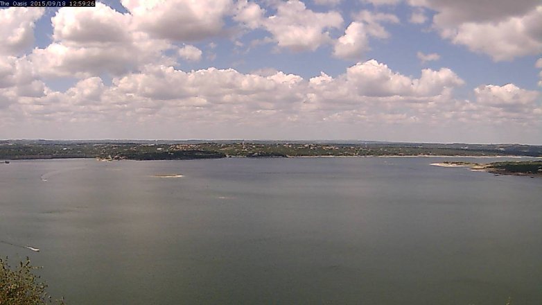 Lake Travis webcam, September 18, 2015 12:05 PM CT