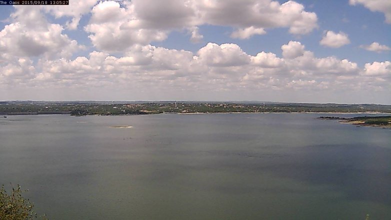 Lake Travis webcam, September 18, 2015 12:10 PM CT