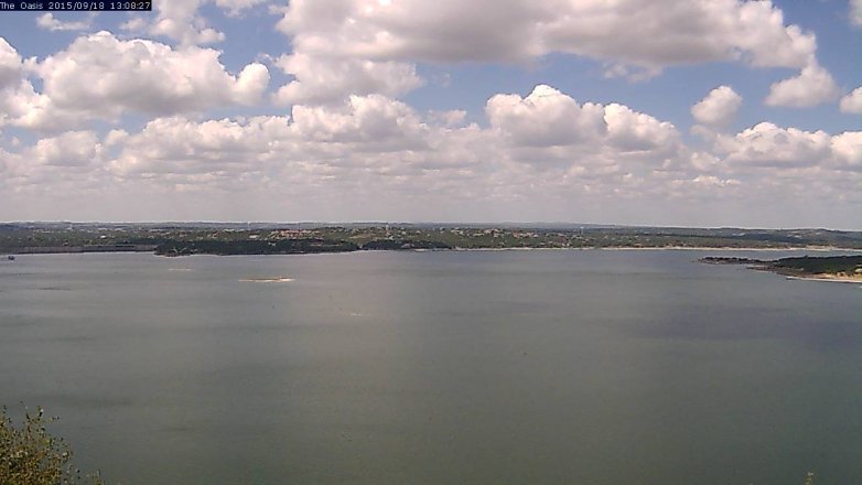 Lake Travis webcam, September 18, 2015 12:15 PM CT