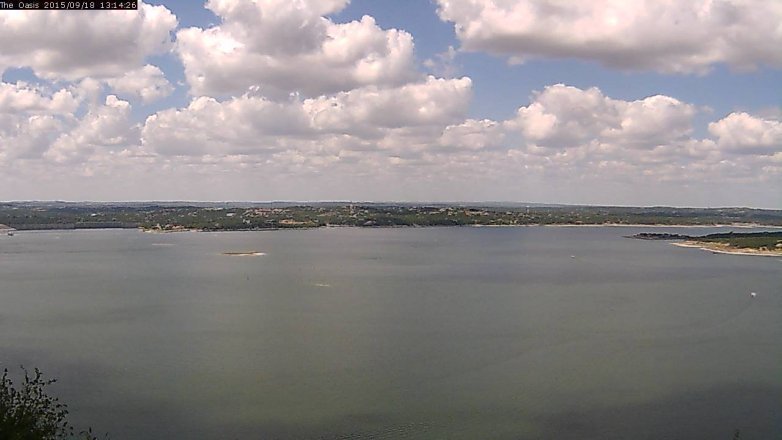 Lake Travis webcam, September 18, 2015 12:20 PM CT