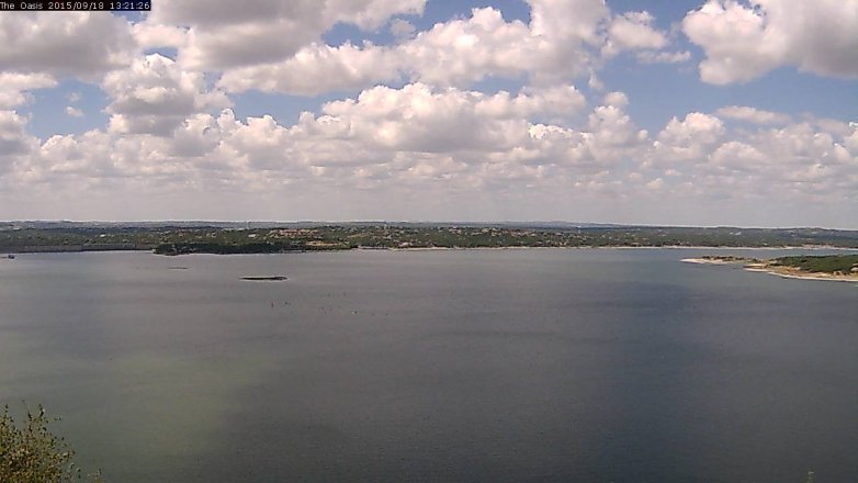 Lake Travis webcam, September 18, 2015 12:25 PM CT