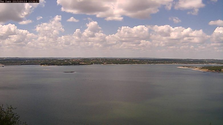 Lake Travis webcam, September 18, 2015 12:40 PM CT