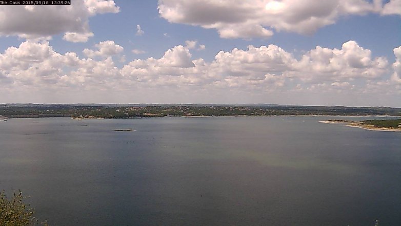 Lake Travis webcam, September 18, 2015 12:45 PM CT