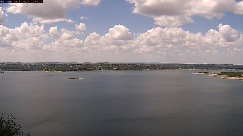 Lake Travis webcam, September 18, 2015 12:50 PM CT