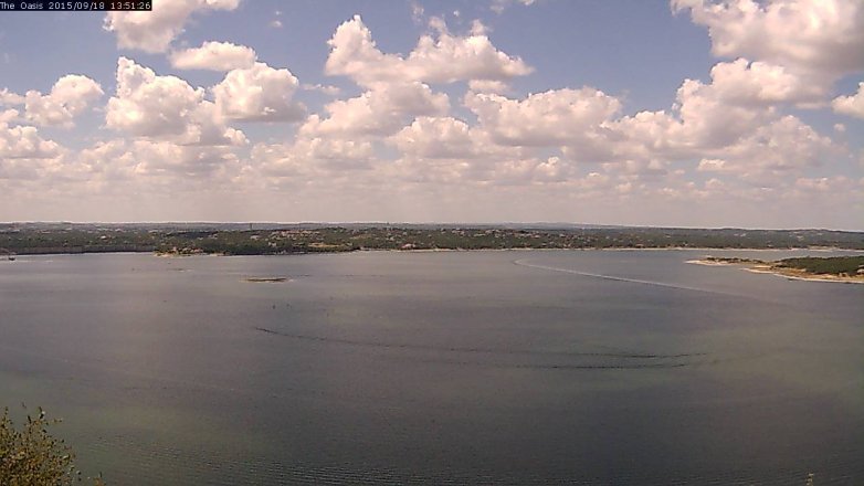 Lake Travis webcam, September 18, 2015 12:55 PM CT