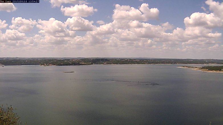 Lake Travis webcam, September 18, 2015 1:00 PM CT