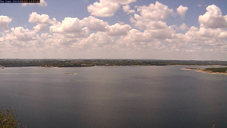 Lake Travis webcam, September 18, 2015 1:05 PM CT