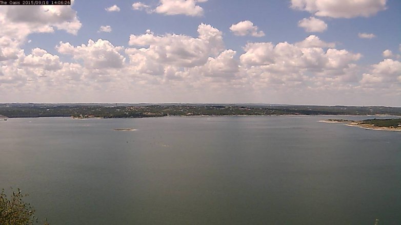 Lake Travis webcam, September 18, 2015 1:10 PM CT