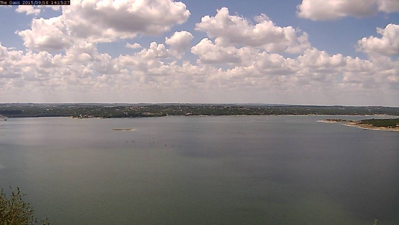 Lake Travis webcam, September 18, 2015 1:20 PM CT