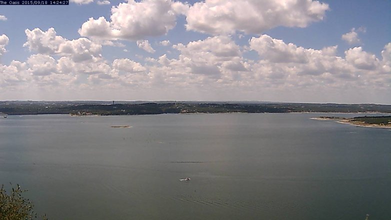 Lake Travis webcam, September 18, 2015 1:30 PM CT