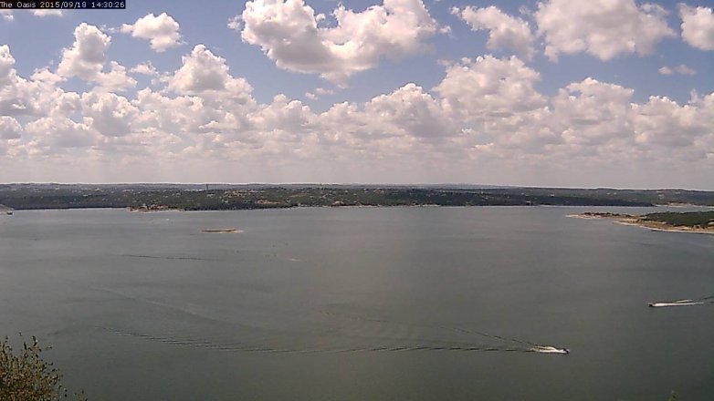 Lake Travis webcam, September 18, 2015 1:35 PM CT