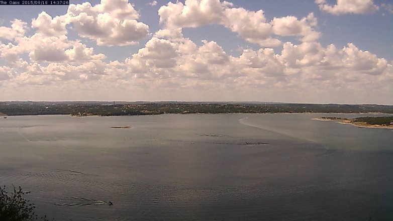 Lake Travis webcam, September 18, 2015 1:45 PM CT